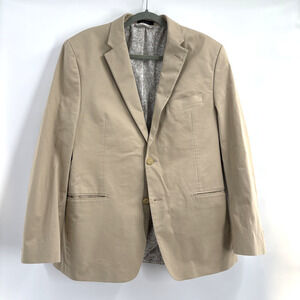 Ralph Lauren Blazer Jacket Mens 44R Slim Fit Khaki Spring Career Work Preppy